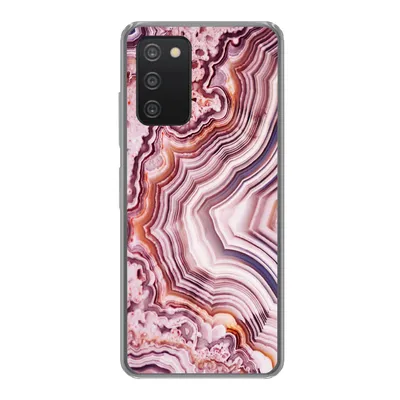 Produktbild von MuchoWow® Handyhülle Schutzhülle Hülle für Samsung galaxy a73 Naturstein - Rosa - Luxus Silikon Softcase Handy Hülle - Handyhülle