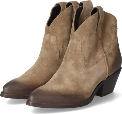 Produktbild von Lazamani Damen Westernstiefelette Hellbraun Rauleder Größe: 38