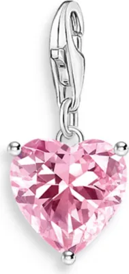 Immagine prodotto di Ciondolo Charm Thomas Sabo modello: 2205-051-9 Cuore con zircone rosa - Argento 925 #1