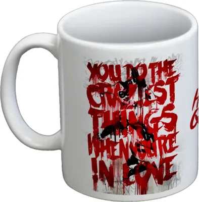 Produktbild von Batman - Kaffeebecher "Love" PM11308 (Einheitsgröße) (Weiß/Rot)