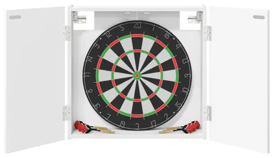 Obrázek produktu pro Skříňka na šipky, bílá, rozměry 56 x 12 x 53,5 cm, materiál: dřevovláknitá deska