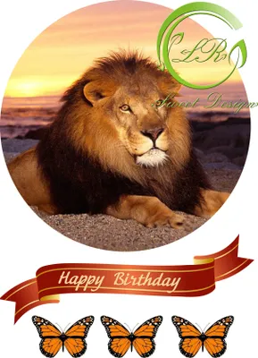 Produktbild von "Löwe" Tortenaufleger,Geburtstag,Tortendeko Ca. 20Ø