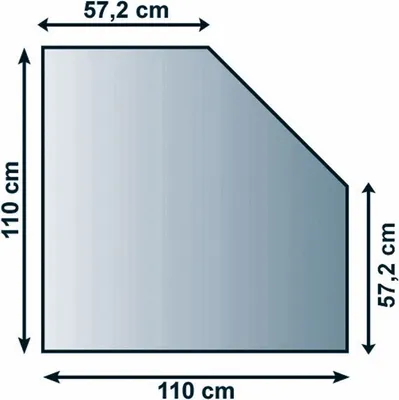 Produktbild von Glasbodenplatte, Bodenschutzplatte, Glasvorlegeplatte, 8mm, 110x110 cm