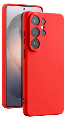 Obrázek produktu pro Pouzdro Avizar pro Galaxy S26 Ultra, vyrobené z měkkého silikonu s povrchem Soft-Touch a vnitřní podšívkou z mikrovlákna, barva: červená
