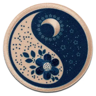 Obrázek produktu pro Mono-Quick moon and flower - nažehlovací záplata, nažehlovací aplikace, nášivky, k nažehlení, velikost: 0 x 0 cm