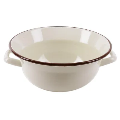 Image de ORION Bol en émail rétro vintage en BEIGE 26 cm