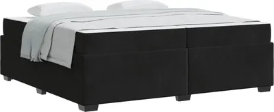 Produktbild von vidaXL Bettrahmen mit Matratze Schwarz 200 x 200 cm Stoff