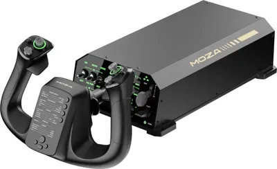 Produktbild von Moza Racing MFY Yoke + AY210 Basis – Flugsteuer Komplettset – PC