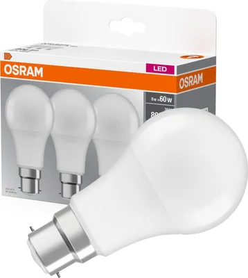 Obrázek produktu pro 3x LED žárovka A60 B22d 8W = 60W 806lm 2700K Warm 150° BASE Osram