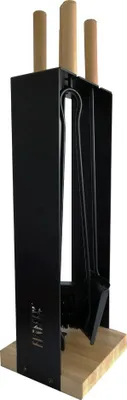 Produktbild von FIREFIX Premium Kaminbesteck 5-teilig, Holzgriffe, 69 cm, schwarz, K2450