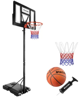 Produktbild von tectake® Basketballkorb Dirk Outdoor mit Rollen, inklusive Ball, Pumpe und 2 Netze