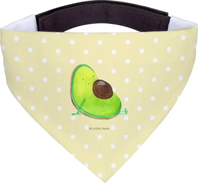 Produktbild von Mr. & Mrs. Panda Hundetuch Avocado Schwangerschaft - Gelb Pastell - Geschenk, Tuch, Halstuch Für Hunde, Dreieckstuch, Hund, Schwanger, Hundeschal, Avocadokern, Liebe