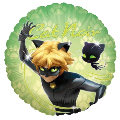Produktbild von Miraculous Folienballon - Rund ø45 cm "Cat Noir"