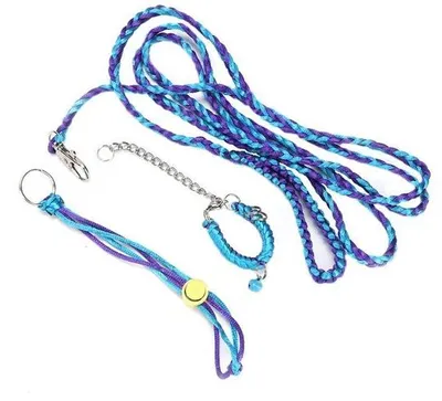 Productafbeelding van Hamster-trainingsriem van nylon - verstelbaar van 161-181 cm - comfortabel met halsband - geschikt voor honden en hamsters