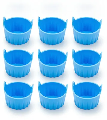 Imagen del producto de JL Cuisine - Moldes de silicona para freidora de aire - Color azul - Forma redonda, Imagen generada por IA