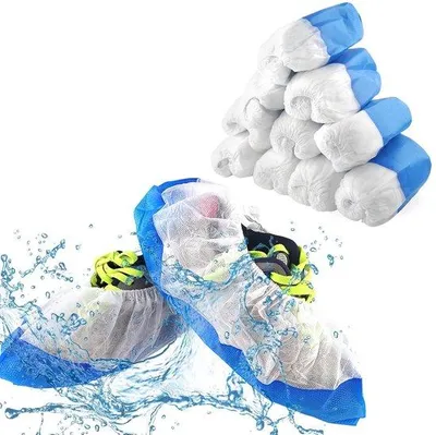 Produktbild von Famanu Schuhüberzüge CPE + PP – wasserfest und wiederverwendbar – innen und außen