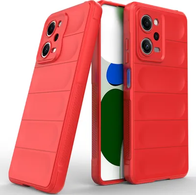 Produktbild von Redmi Note 12 Pro 5G Hülle, Weich TPU Silikon Stossfest Anti-rutsch Schutzhülle für Xiaomi Redmi Note 12 Pro 5G Rot