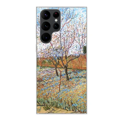 Produktbild von MuchoWow® Handyhülle Schutzhülle Hülle für Samsung Galaxy S22 Ultra Blühender Pfirsichbaum - Vincent van Gogh Silikon Softcase Handy Hülle - Abbildung