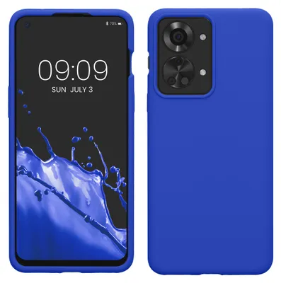 Produktbild von kwmobile Handyhülle für OnePlus Nord 2T 5G Hülle - Case Silikon - Kabelloses Laden - Schutzhülle Cover in Baltik Blau