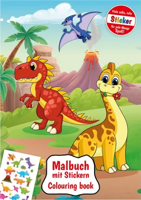 Produktbild von Sticker-Malbuch / DIN A4 / "Dino"