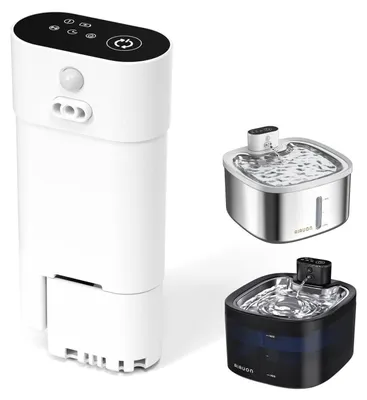 Productafbeelding van Draadloze kattenfontein met waterdispenser, oplaadbaar, 3 modi, 4.000 mAh. Compatibel met AIAUON W02B en W04