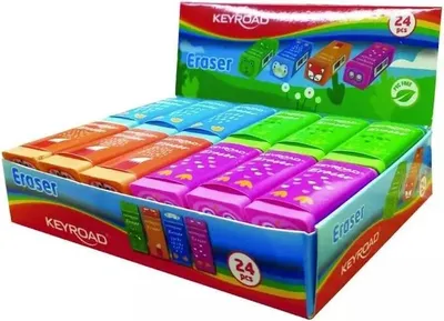 Produktbild von Radiergummi mit Tiermotiven (24 Stück) – Keyroad