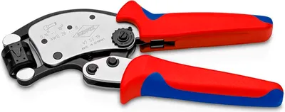 Produktbild von 97 53 19 SB Twistor® T Selbsteinstellende Crimpzange für Aderendhülsen mit drehbarem Crimpkopf mit Mehrkomponenten-Hüllen verchromt 200 mm
