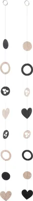 Imagen del producto de Gilde Girlande, "Herzregen", motivo de corazón, fieltro, color beige, gris oscuro, ancho: 8 cm, alto: 130 cm. Código: 51297. Número de piezas: 2 (variedad de colores)