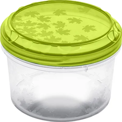 Obrázok produktu pre Sada plastových nádob na potraviny Okrúhle 3 kusy Zelené nádoby
