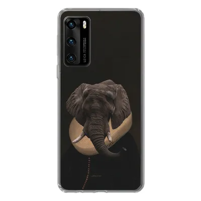 Produktbild von MuchoWow® Handyhülle Schutzhülle Hülle für Huawei P40 Elefant - Kunst - Tiere Silikon Softcase Handy Hülle - Handytasche