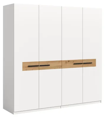 Produktbild von Garderobenschrank Kleiderschrank Stanga | Weiß / Artisan Eiche