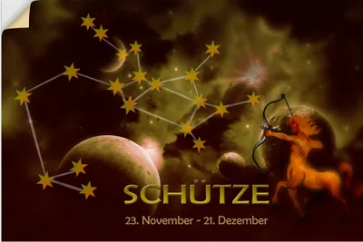 Produktbild von ARTland Wandbild, selbstklebend Sternzeichen - Schütze Größe: 120x80 cm