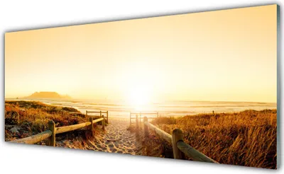 Produktbild von Acrylglasbilder 125x50 Wandbild Druck Fußpfad Landschaft