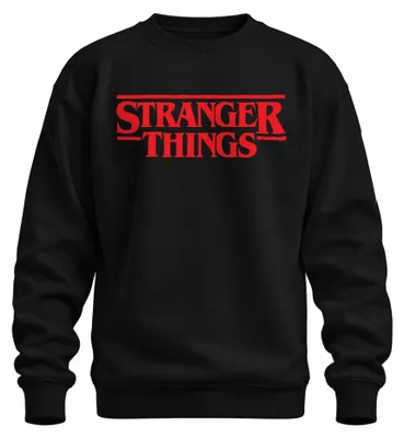 Productafbeelding van Stranger Things fanartikel: Hawkins, de omgekeerde wereld, retro jaren '80. Uni sweatshirt, zwart, maat 3XL