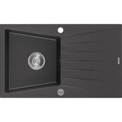 Obrázek produktu pro Mexen Cesar 1-miskový granitový dřez s odkapávačem 775 x 470 mm, Skvrnitá černá - 6514771010-76
