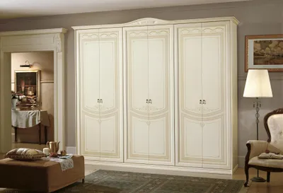 Image de Armoire de chambre, meubles en bois naturel, armoires design, couleur blanche