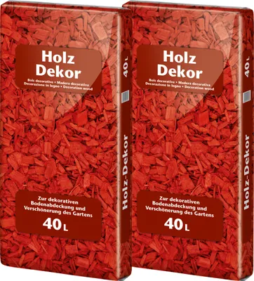 Produktbild von Universal Holzdekor Mulch rot 2x40L