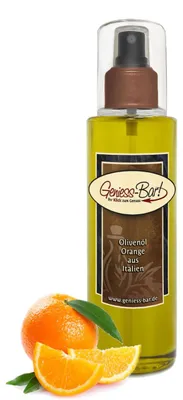 Produktbild von Sprühöl Olivenöl Orange aus Italien 0,26L Sprühflasche sehr aromatisch kaltgepresst Pumpspray