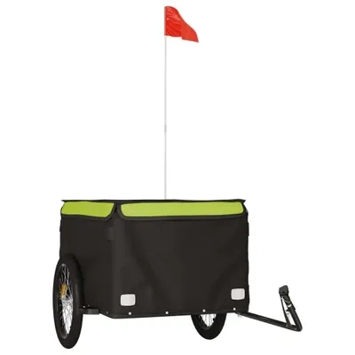 Produktbild von Fahrradanhänger Schwarz und Grün 45 kg Eisen