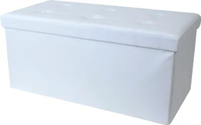 Produktbild von Sitzbank Aufbewahrungsbox 76x38x38 faltbar weiß
