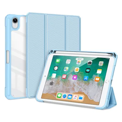 Produktbild von Dux Ducis Toby Armored Flip Smart Case fr iPad mini 2021 mit Apple Pencil Holder Blau