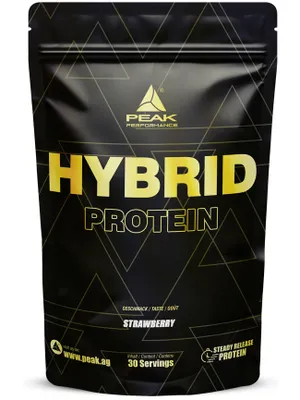 Immagine prodotto di Hybrid Protein - 900g : Fragola I 30 porzioni I proteine multicomponente I combinazione ottimale di proteine del latte, proteine isolate del siero e proteine dell'uovo
