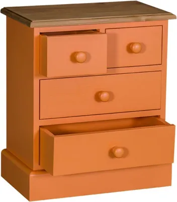 Produktbild von Casa Padrino Landhaus Stil Kommode mit 4 Schubladen - Jugendstil Shabby Chic Möbel - Massivholz Nachtschrank