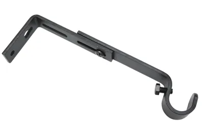 Produktbild von Wandträger ausziehbar 1-läufig für Memphis schwarz Ø 16 mm 10-14 cm lang 2 Stk.