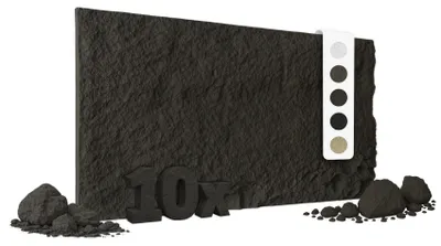 Produktbild von HEXIM Steinoptik Felsen Platten 10 Stück 120x60cm PolyurethanWandverkleidung 7,3 m² 3D Paneele Bruchstein Stone Nachbildung Wandpaneele Wanddeko Steinplatte Wohnzimmer Innenwand schwarz (A002-05 Light Black)