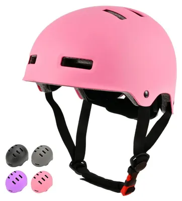 Image de Casque réglable pour enfants et adolescents, pour filles et garçons, couleur rose, taille M