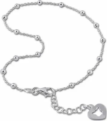 Produktbild von SilberDream Damen-Fußkette 26cm 925 Echt Silber allergenfrei Herz offen SDF2096
