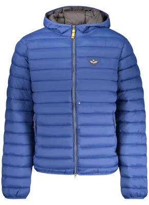 Produktbild von Herren Jacke Blau mit Kapuze, Reißverschluss & Mehreren Taschen
