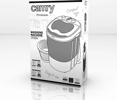 Image de Camry Premium CR 8054, lave-linge à chargement par le haut, 3 kg, marron, blanc