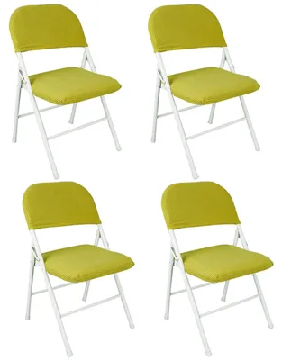 Obrázok produktu pre Elastické poťahy na stoličky, žlté, balenie 4 kusov